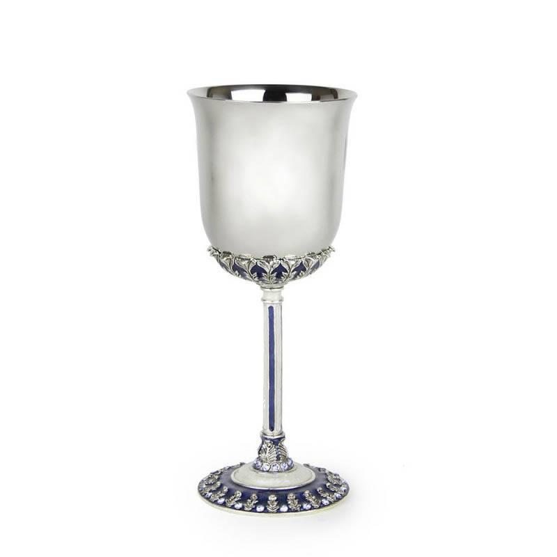 Blue Laurel Kiddush Cup